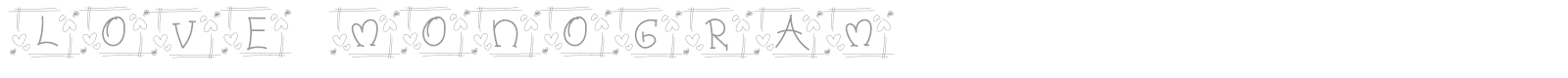 Love Monogram font preview